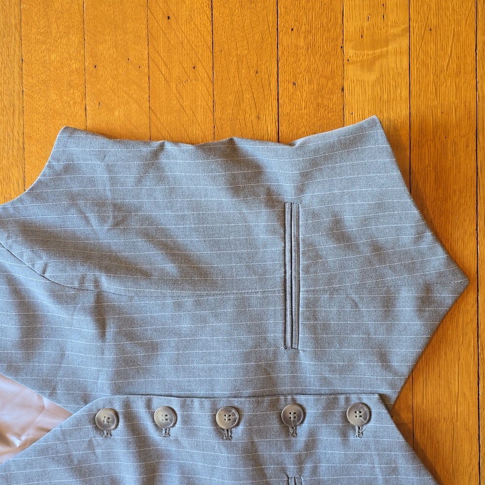 Heartloom, Light Gray Pinstripe Vest, EUC, Women's L - Picture 9 of 13